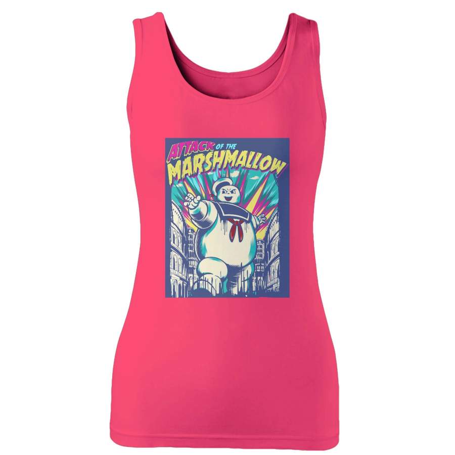 Ghostbusters Attack Of The Marshmallow Movie Funny Woman’s Tank Top