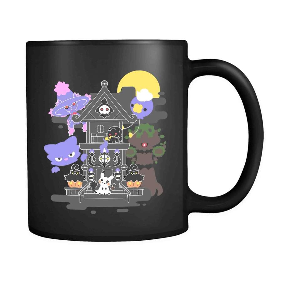 House Of Ghost Pokemon Trevenant Pumpkaboo Chandelure 11oz Mug