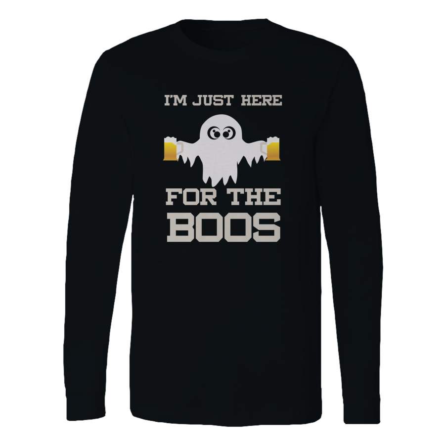 I’m Just Here For The Boos Ghost Beer Long Sleeve T-Shirt Tee