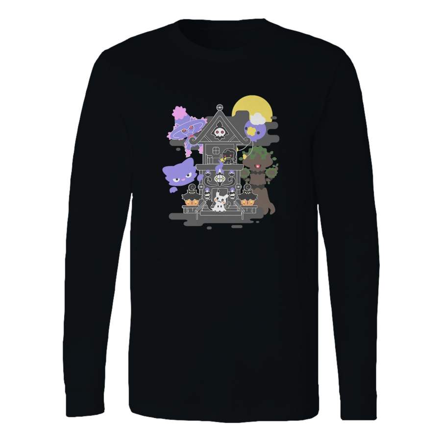 House Of Ghost Pokemon Trevenant Pumpkaboo Chandelure Long Sleeve T-Shirt Tee