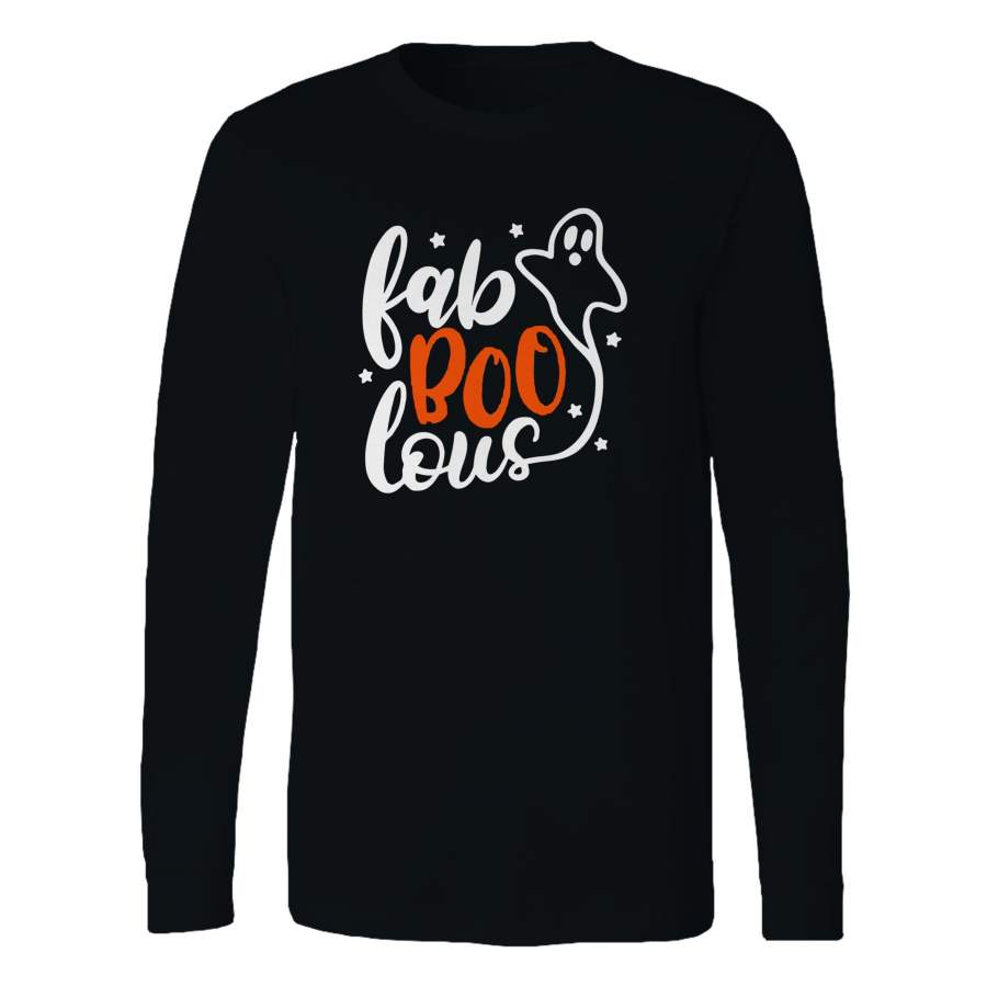 Fab Boo Lous Ghost Halloween Long Sleeve T-Shirt Tee