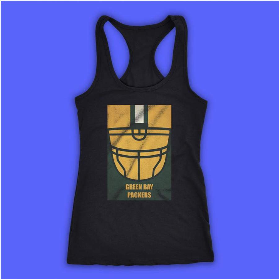 Green Bay Packers Helmet Football Women’S Tank Top Racerback