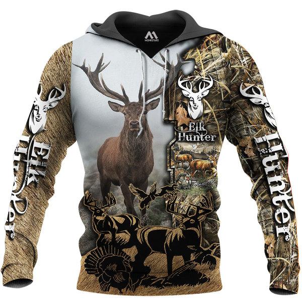 Elk Hunting 3D All Over Print | Hoodie | Unisex | Full Size | Adult | Colorful | HT4935