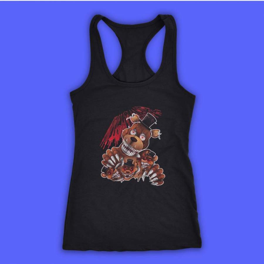 Five Nights At Freddys Nightmare Freddy Women’S Tank Top Racerback