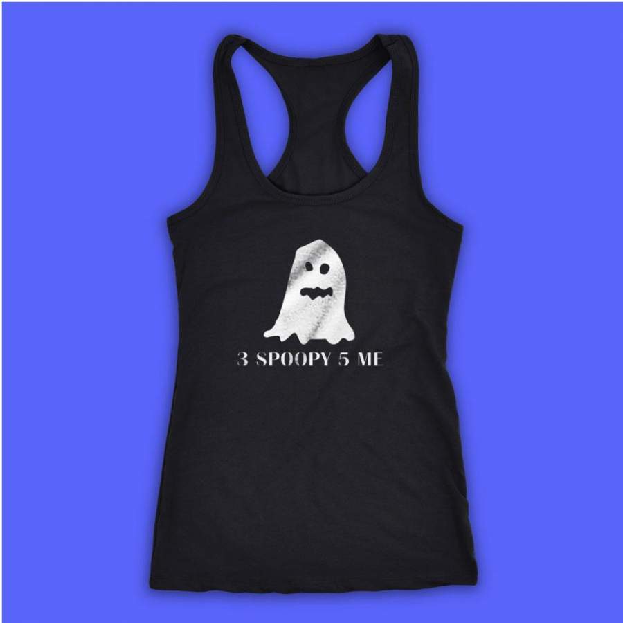 3 Poppy 5 Me Spooky Ghost Women’S Tank Top Racerback