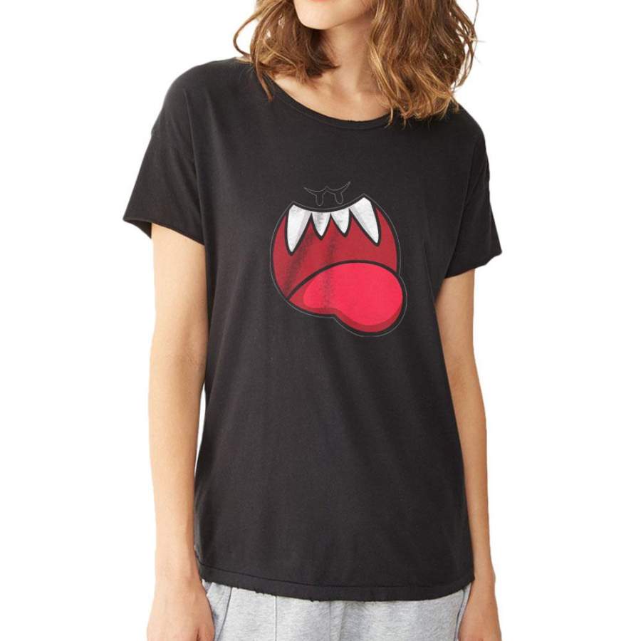 Boo Face Ghost Super Mario Women’S T Shirt