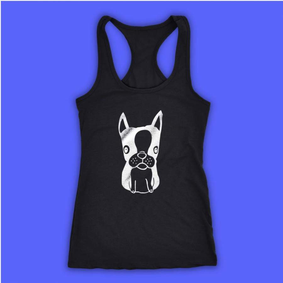 Finn Boston Terrier Dog Women’S Tank Top Racerback