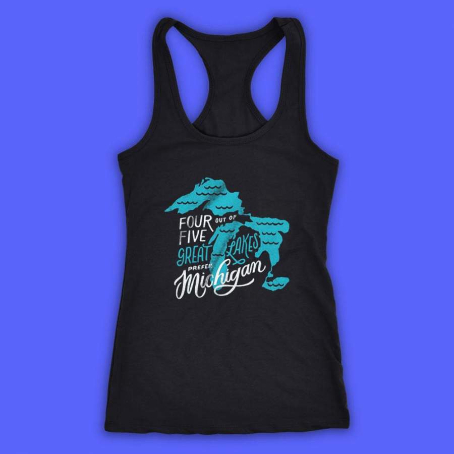 Four Out Of Five Great Lakes Women’S Tank Top Racerback