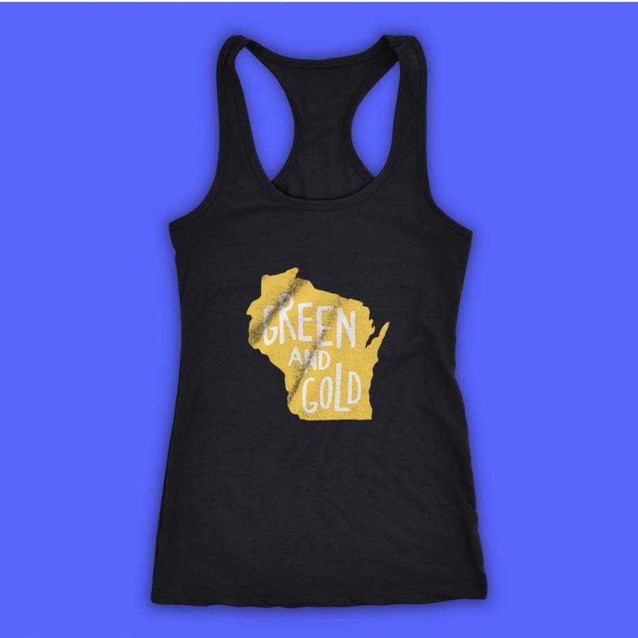 Green Bay Packers Gold Women’S Tank Top Racerback