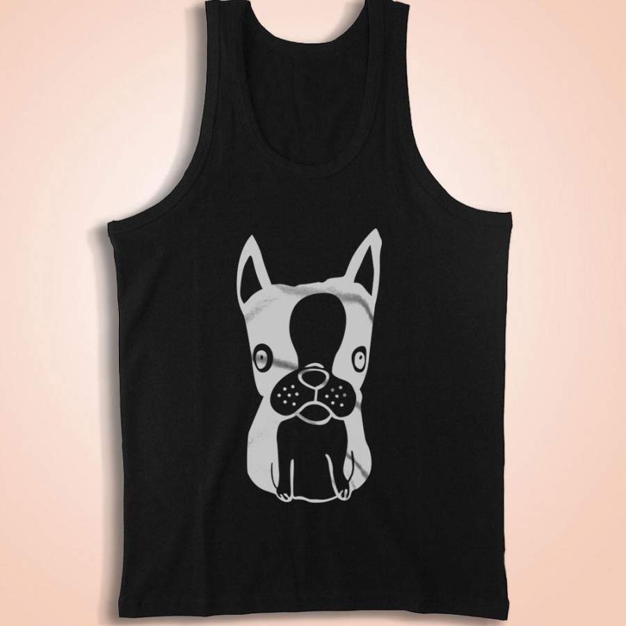 Finn Boston Terrier Dog Men’S Tank Top