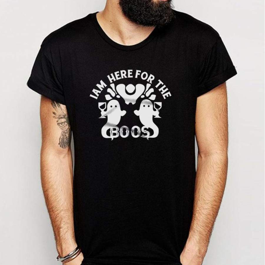 I’M Here For The Boos With Twin Ghosts Halloween Costume Halloween Party Men’S T Shirt