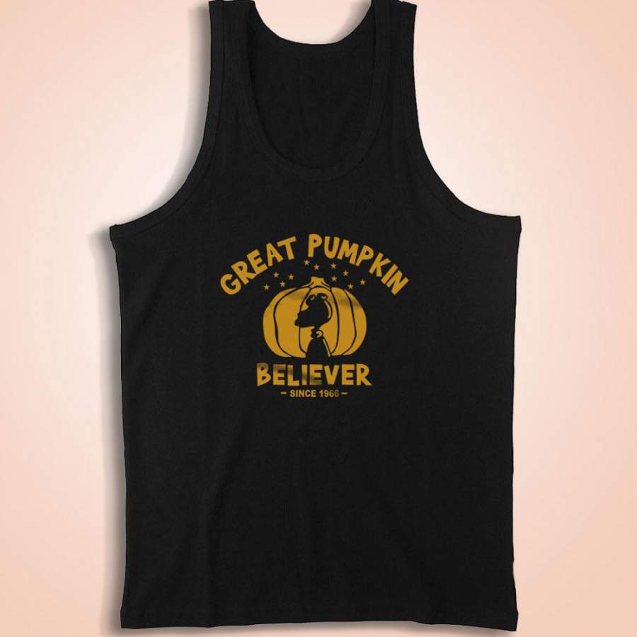 Great Pumpkin Believer Snoopy And Charlie Brown Halloween Men’S Tank Top