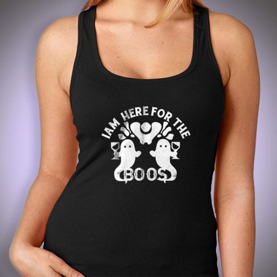 I’M Here For The Boos With Twin Ghosts Halloween Costume Halloween Party Women’S Tank Top