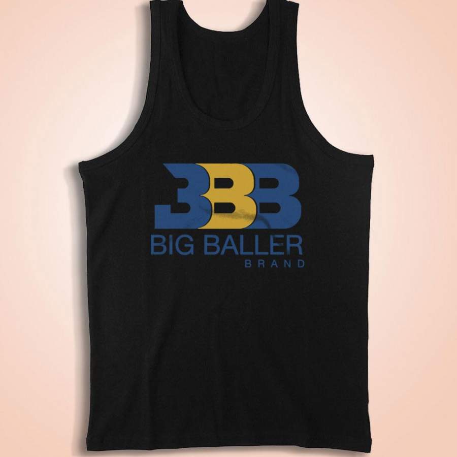 Bbb Royal And Gold Print Los Angeles Showtime Lake Show Men’S Tank Top