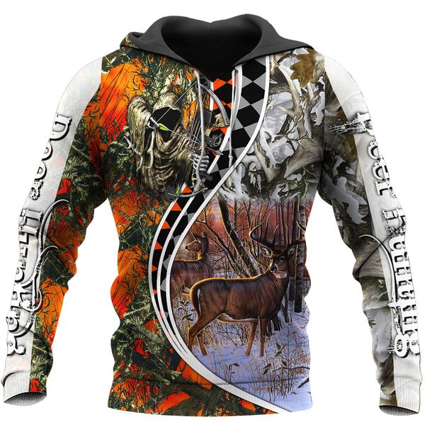 Hunting – Deer Polk Dots Curve 3D All Over Print | Hoodie | Unisex | Full Size | Adult | Colorful | HT4996