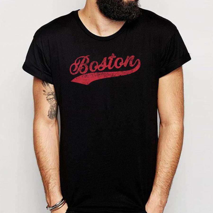 Boston City Script Men’S T Shirt