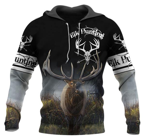 Elk Symbol Hunting 3D All Over Print | Hoodie | Unisex | Full Size | Adult | Colorful | HT5012