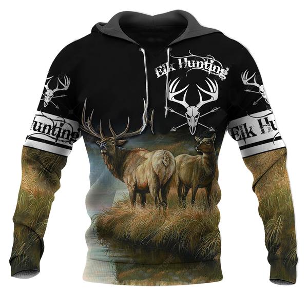 Elk Hunting 3D All Over Print | Hoodie | Unisex | Full Size | Adult | Colorful | HT5019