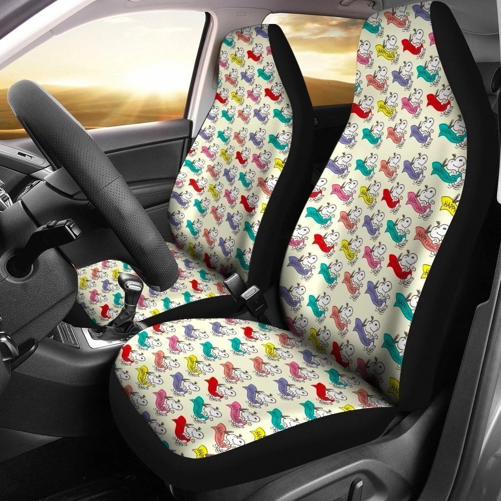 Funny Snoopy Happy Dance Car Seat Covers Gift Idea NH1911