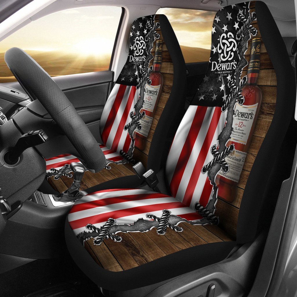 Dewar’s Car Seat Covers Whisky American Flag Gift Idea