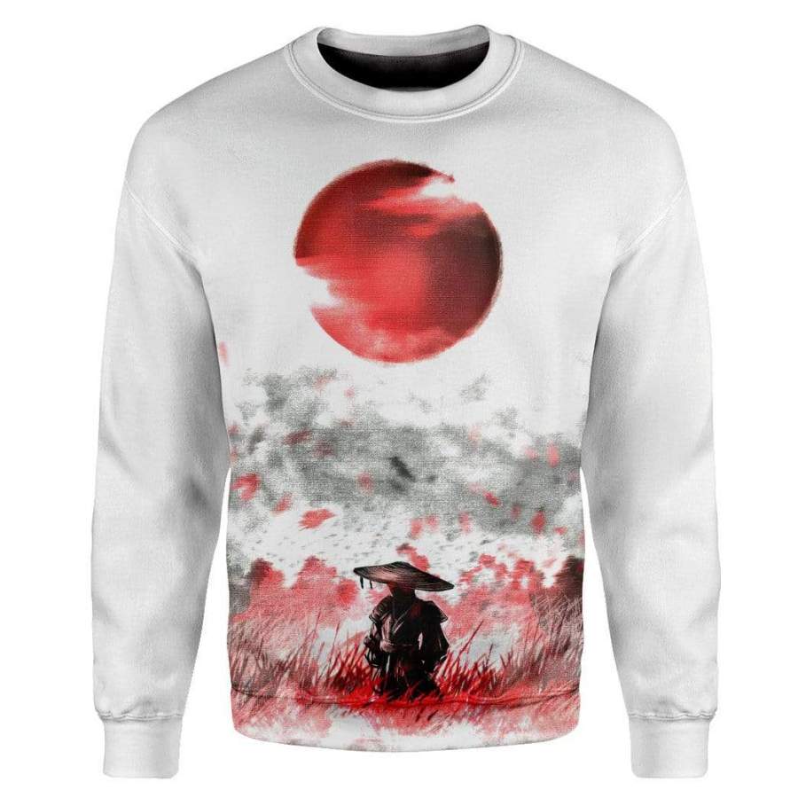 Gearhuman 3D Ghost Of Tsushima Blood Moon Custom Sweatshirt Apparel