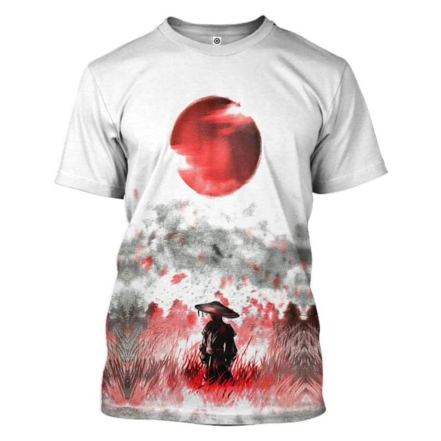 Gearhuman 3D Ghost Of Tsushima Blood Moon Custom Tshirt Apparel