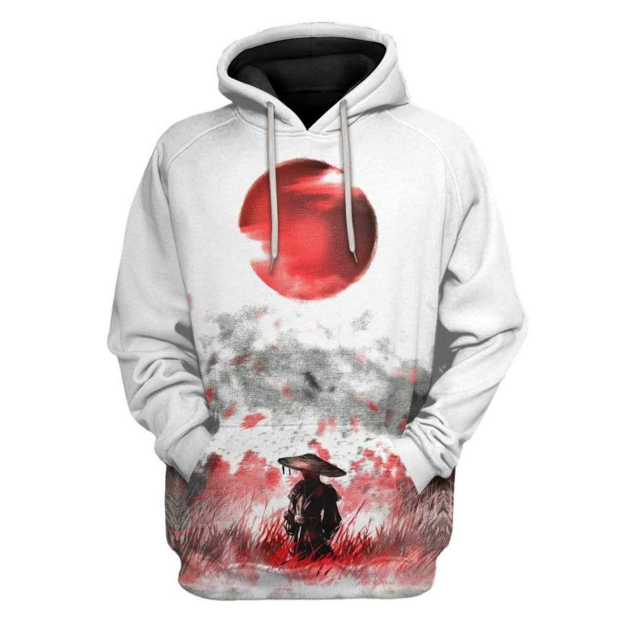 Gearhuman 3D Ghost Of Tsushima Blood Moon Custom Hoodie Apparel