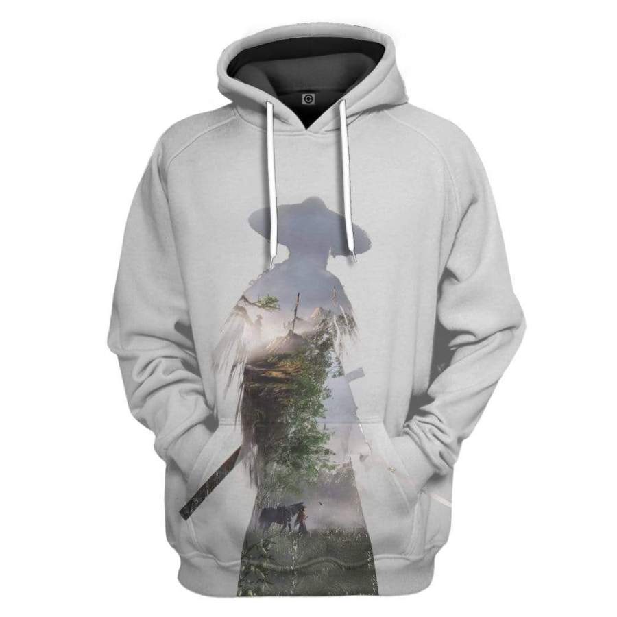 Gearhuman 3D Ghost Of Tsushima Silhouette Custom Hoodie Apparel