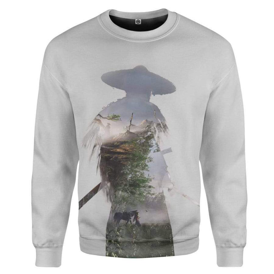 Gearhuman 3D Ghost Of Tsushima Silhouette Custom Sweatshirt Apparel