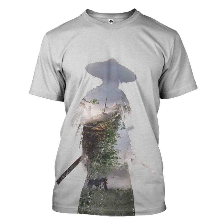 Gearhuman 3D Ghost Of Tsushima Silhouette Custom Tshirt Apparel