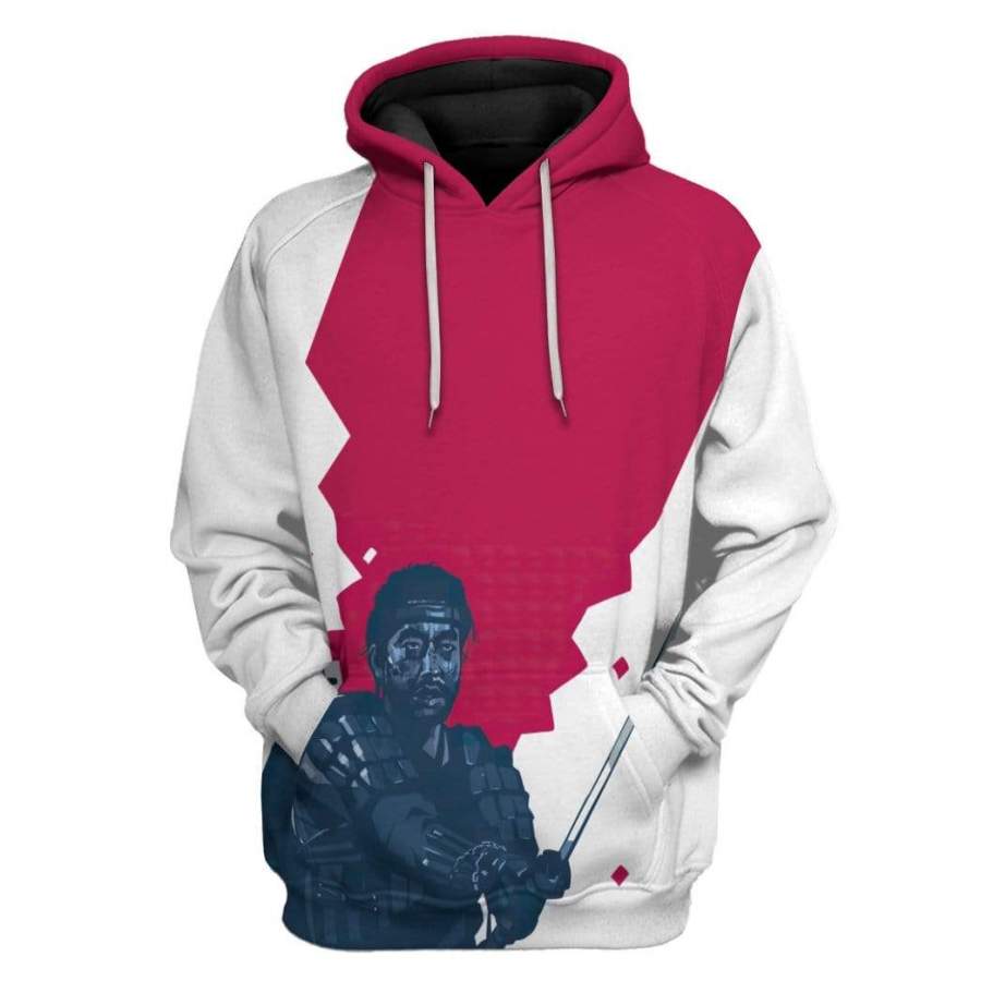 Gearhuman 3D Ghost Of Tsushima Samurai White Custom Hoodie Apparel