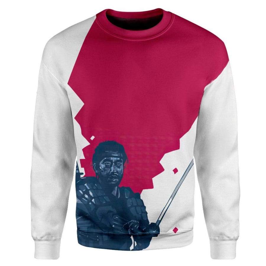 Gearhuman 3D Ghost Of Tsushima Samurai White Custom Sweatshirt Apparel