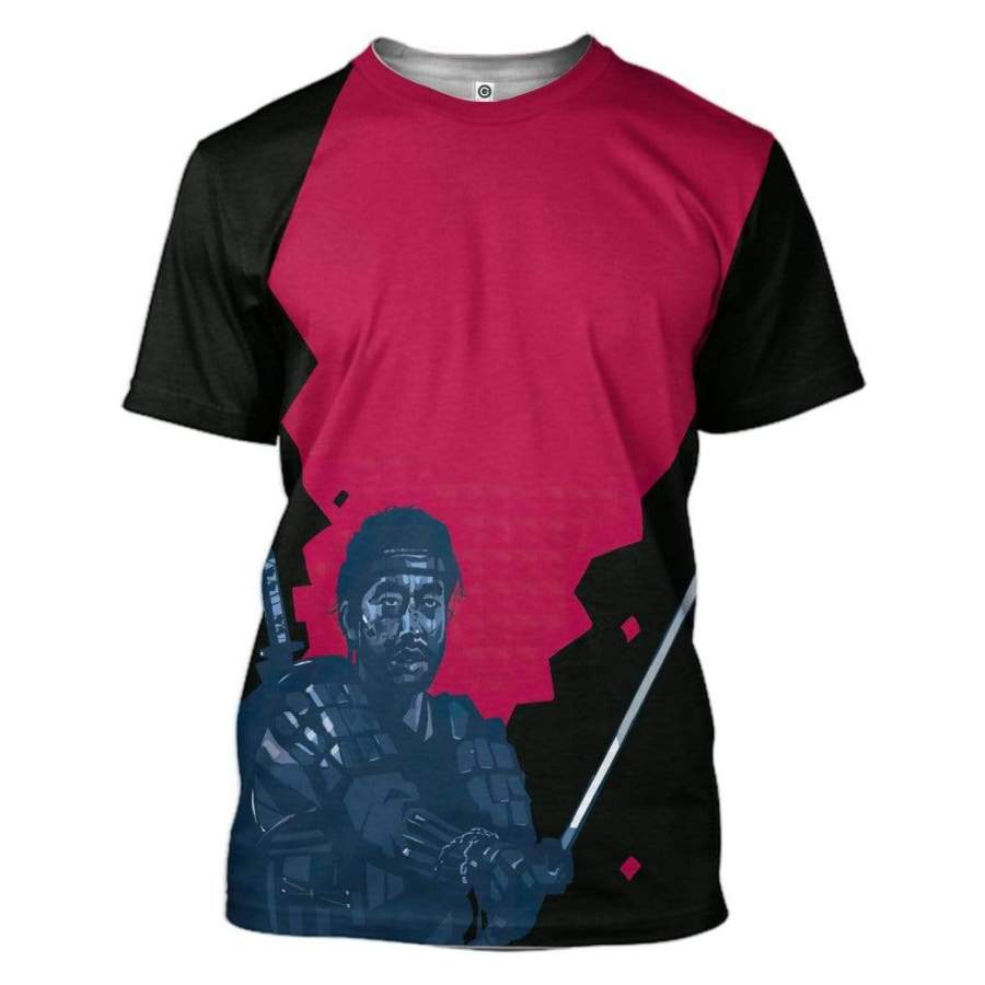 Gearhuman 3D Ghost Of Tsushima Samurai Black Custom Tshirt Apparel