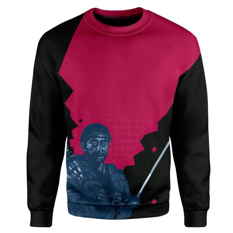 Gearhuman 3D Ghost Of Tsushima Samurai Black Custom Sweatshirt Appareal