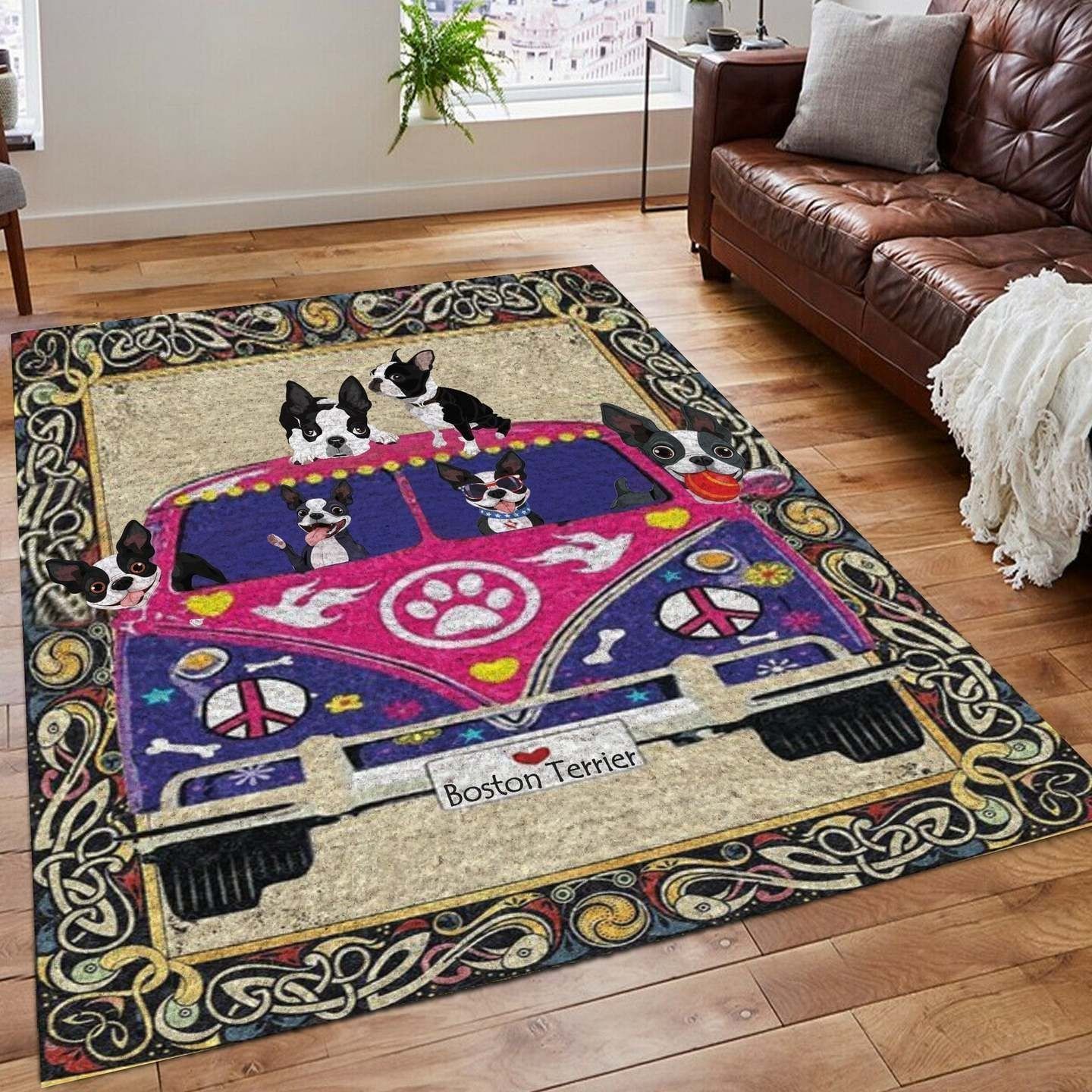 Boston Terrier TQV030795 BG TT4 Rug