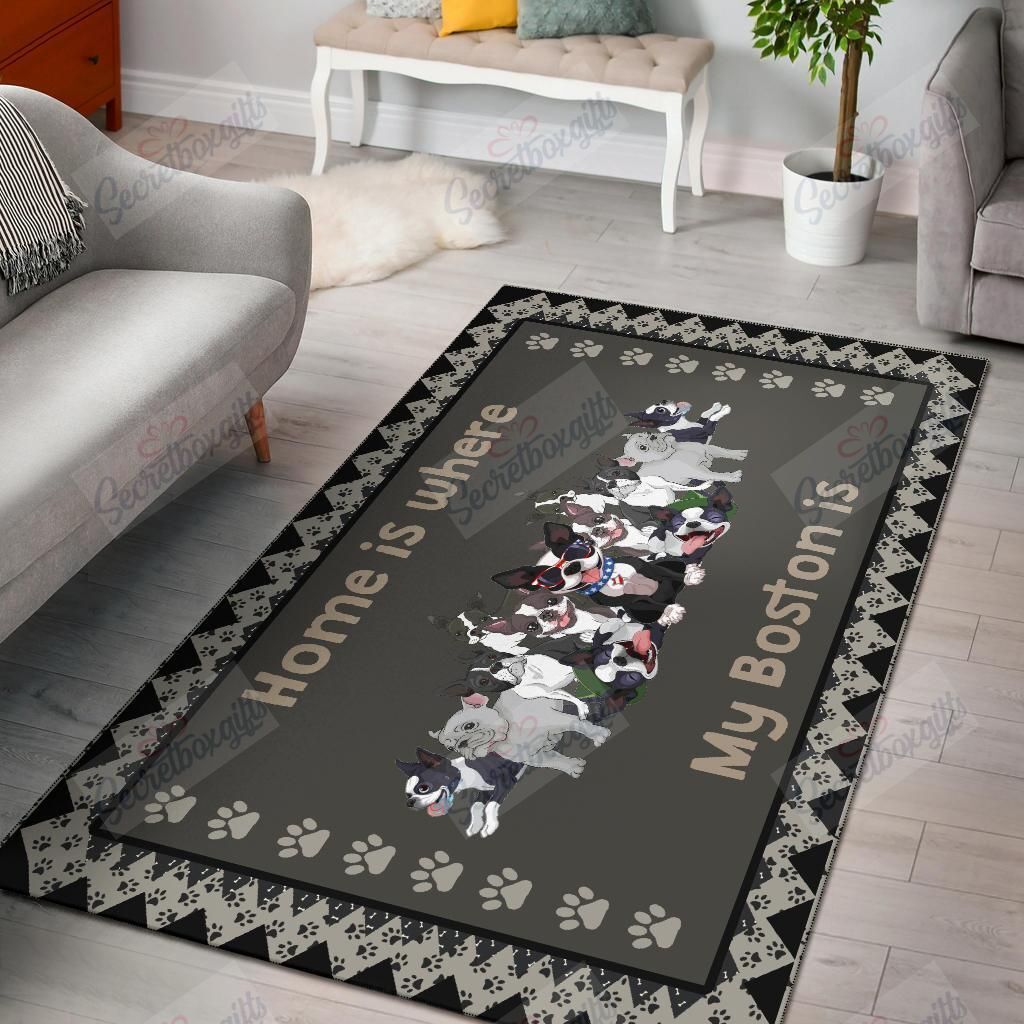 Boston Terrier TQV030795 BG TT3 Rug