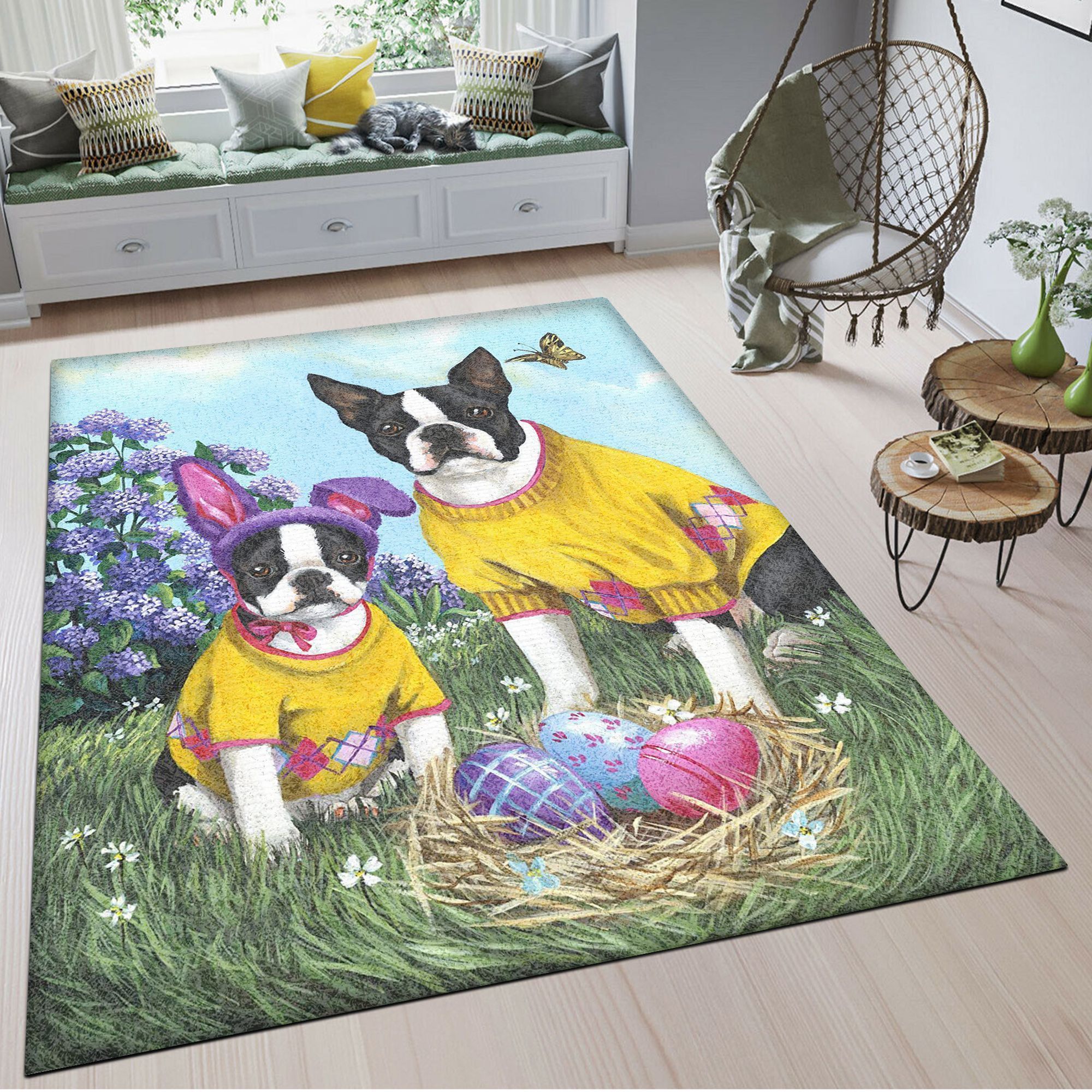 Boston Terrier TQV030795 BE TD2 Rug