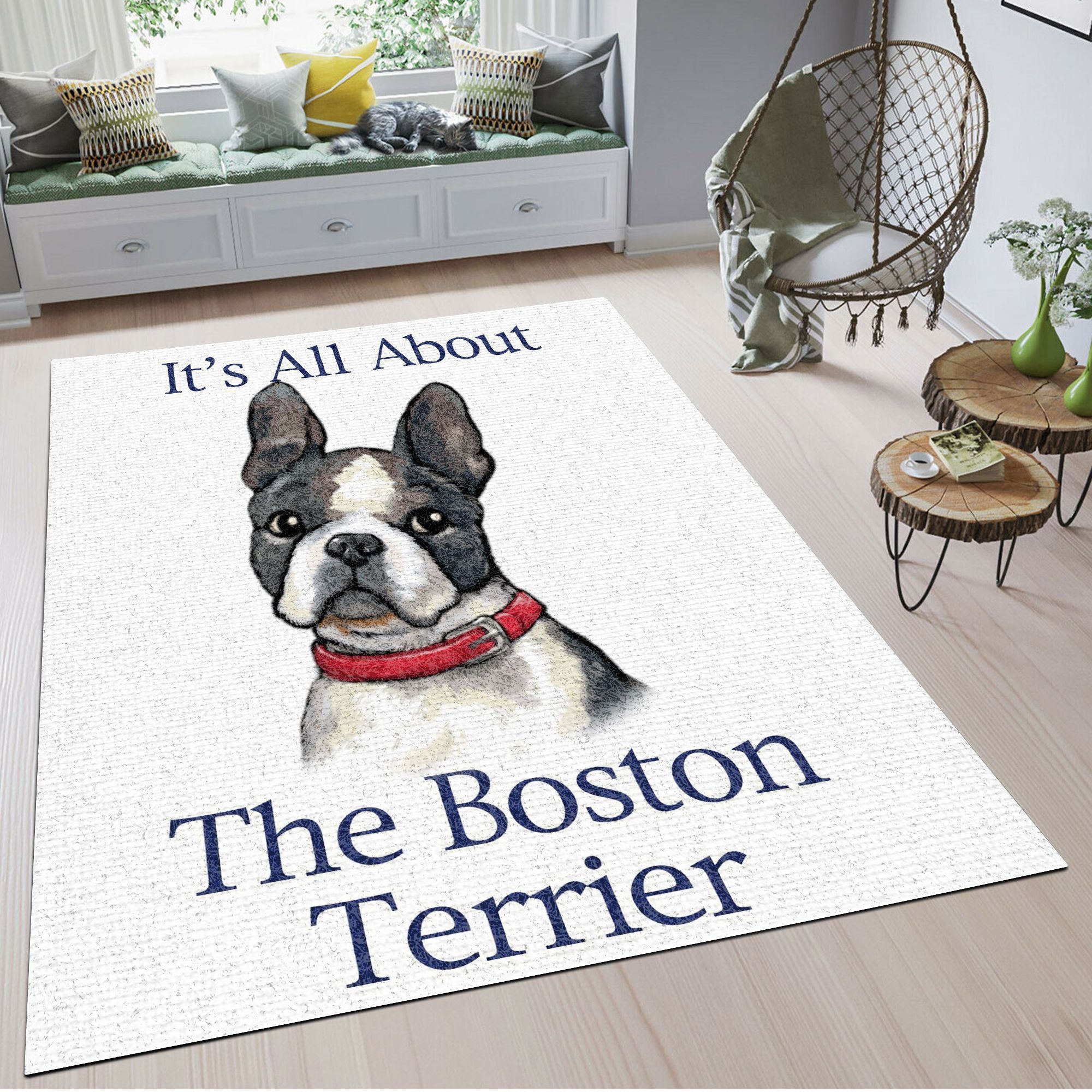 Boston Terrier TQV030795 BN TA3 Rug