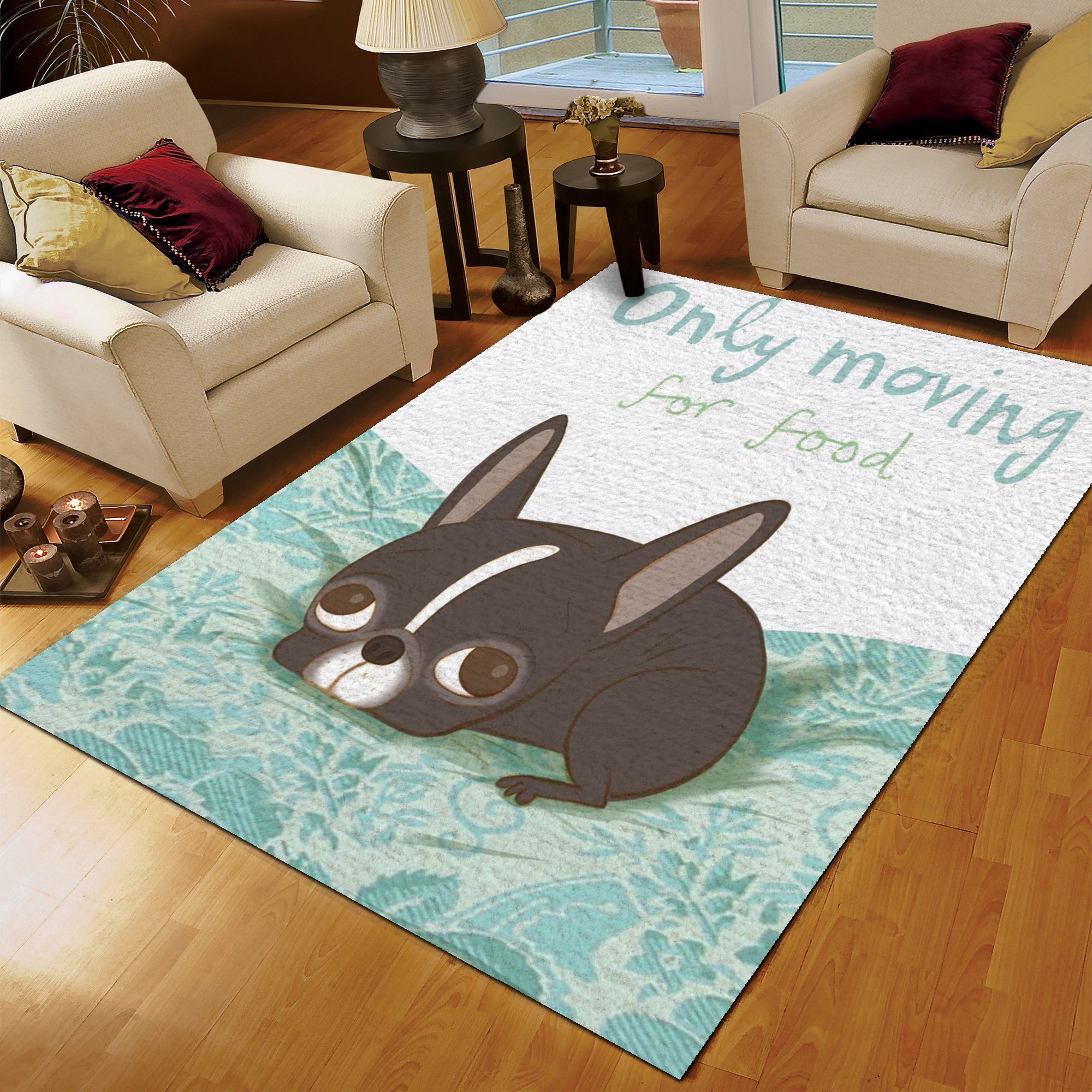 Boston Terrier TQV030795 BG TH6 Rug