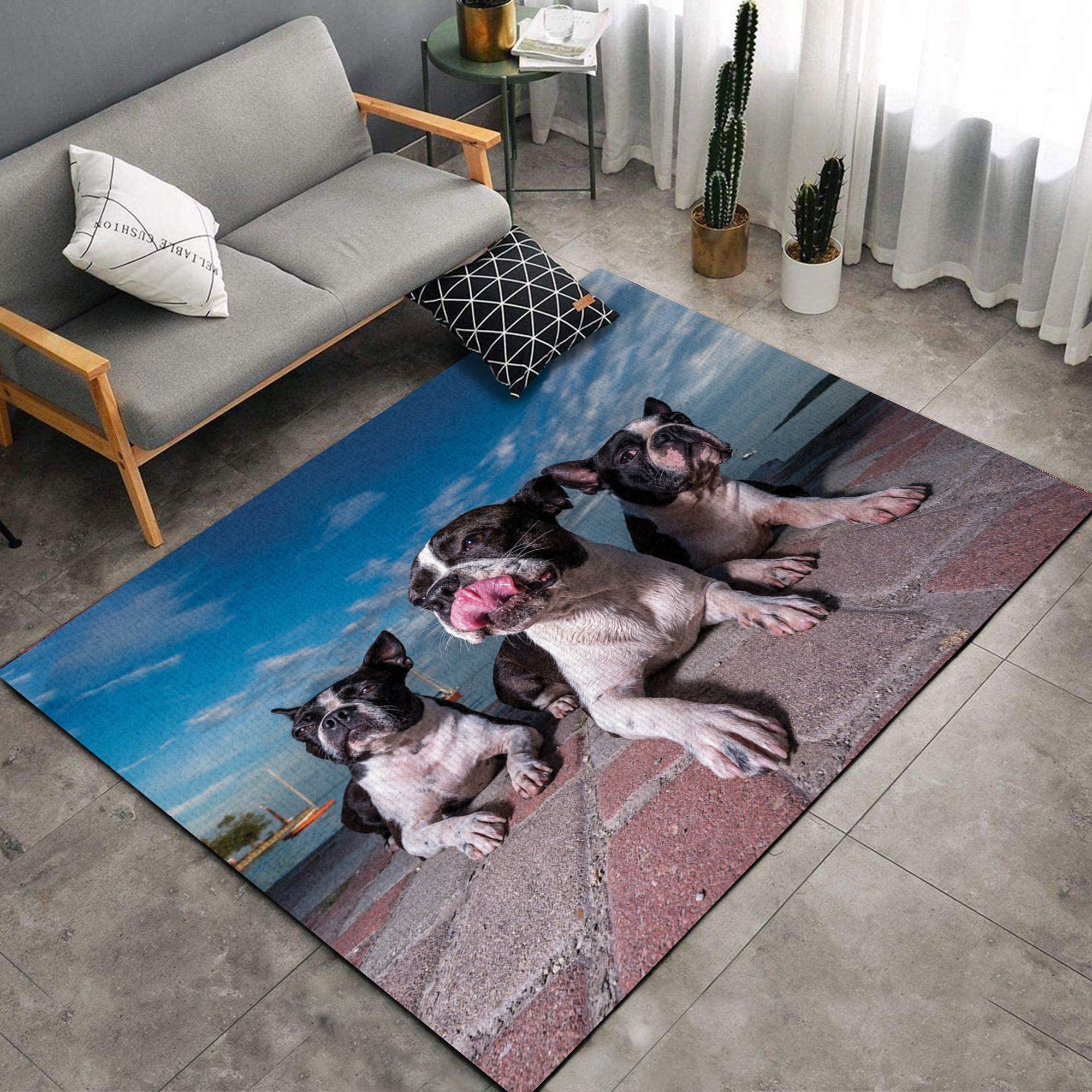 Boston Terrier TQV030795 BN TD4 Rug