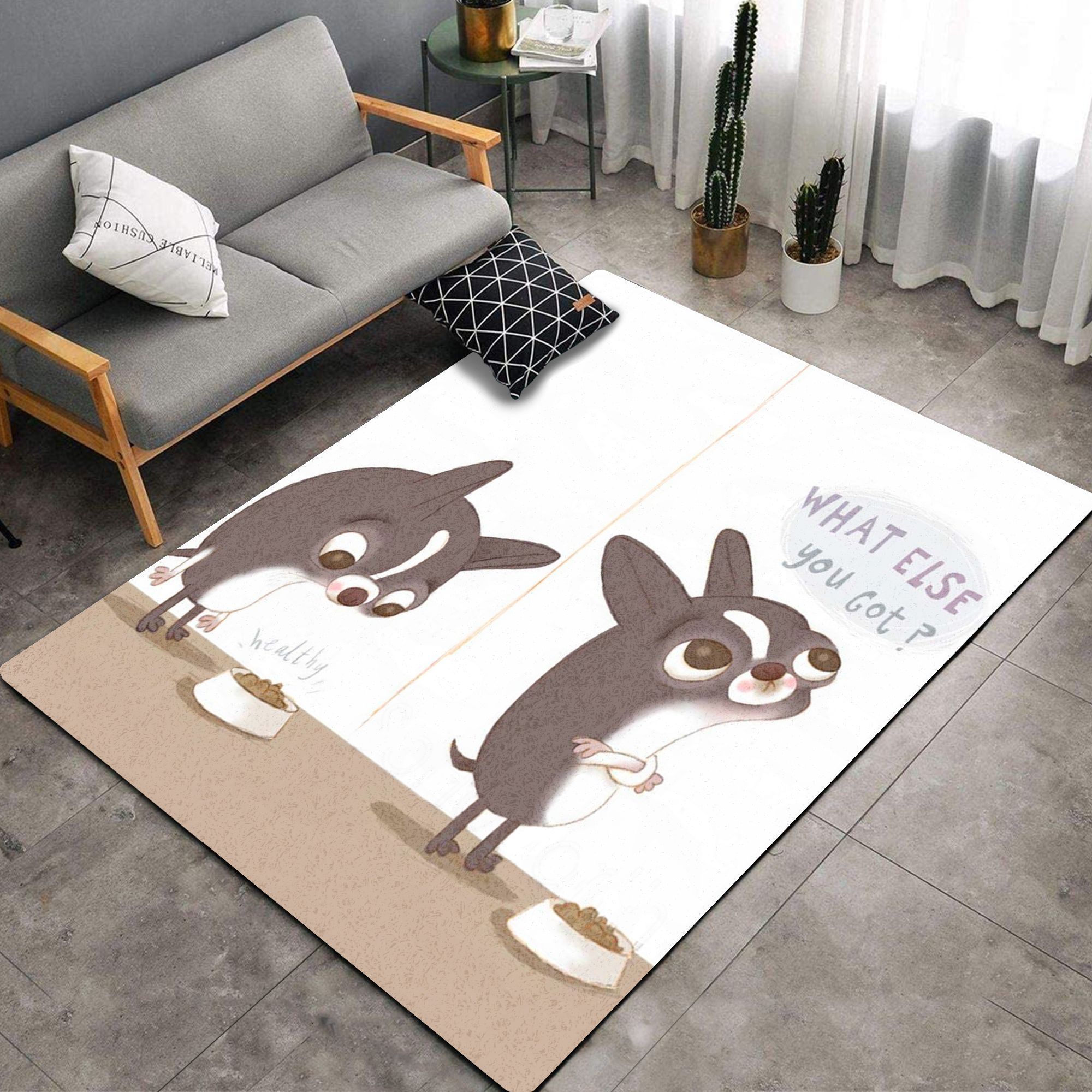 Boston Terrier TQV030795 BG TH4 Rug