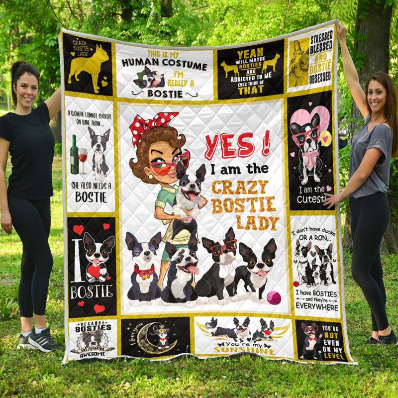 Boston Terrier Bostie Lady Quilt – BT311083