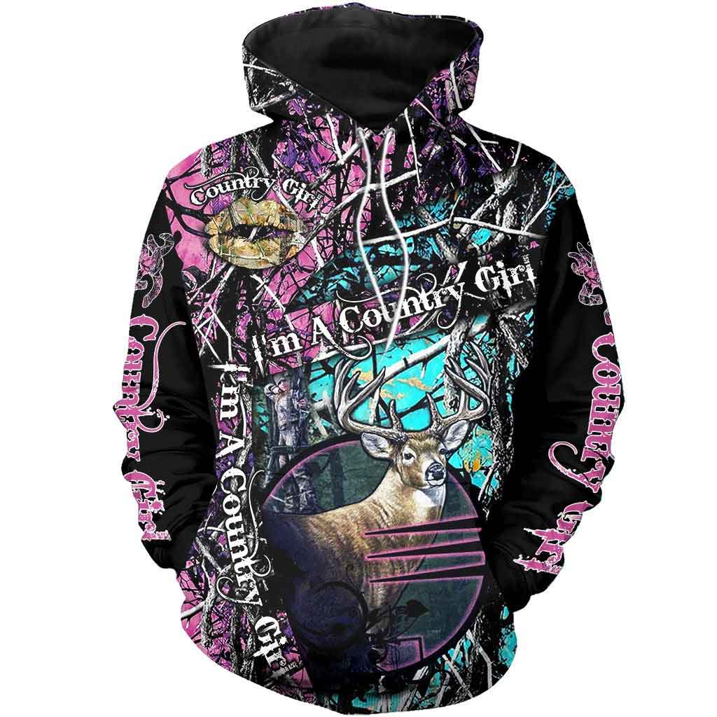 Country Girl Deer Hunting 3D All Over Print | Hoodie | Unisex | Full Size | Adult | Colorful | HT5056