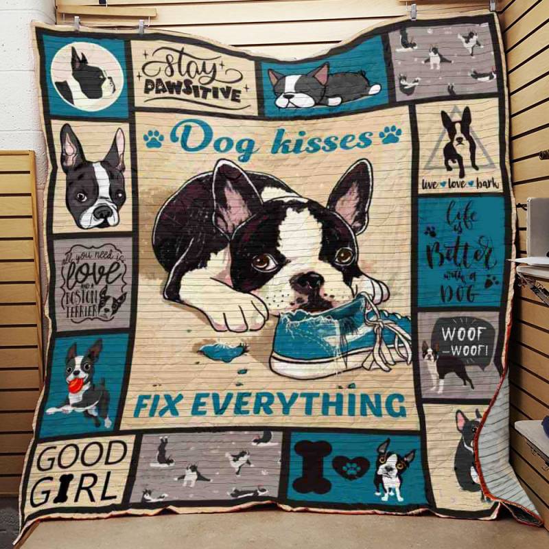 Boston Terrier Dog Quilt BT121102