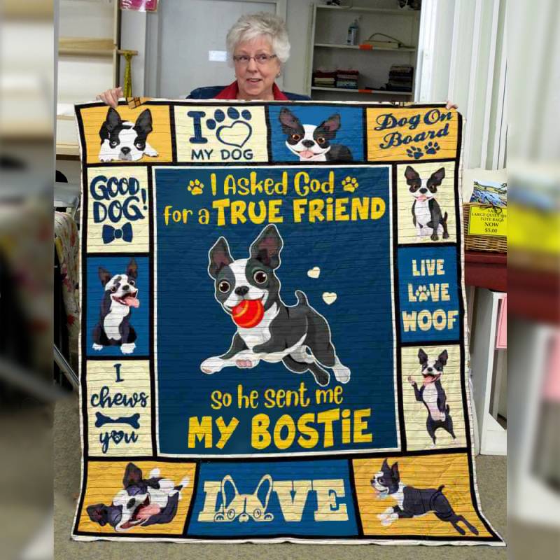 Boston Terrier Jumping Boy Quilt – BT201103