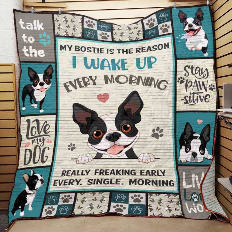 Boston Terrier Dog Quilt BT301176