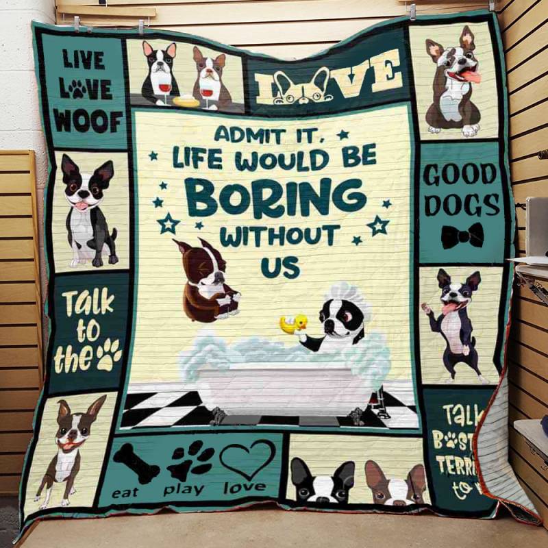 Boston Terrier Dog Quilt BT071263