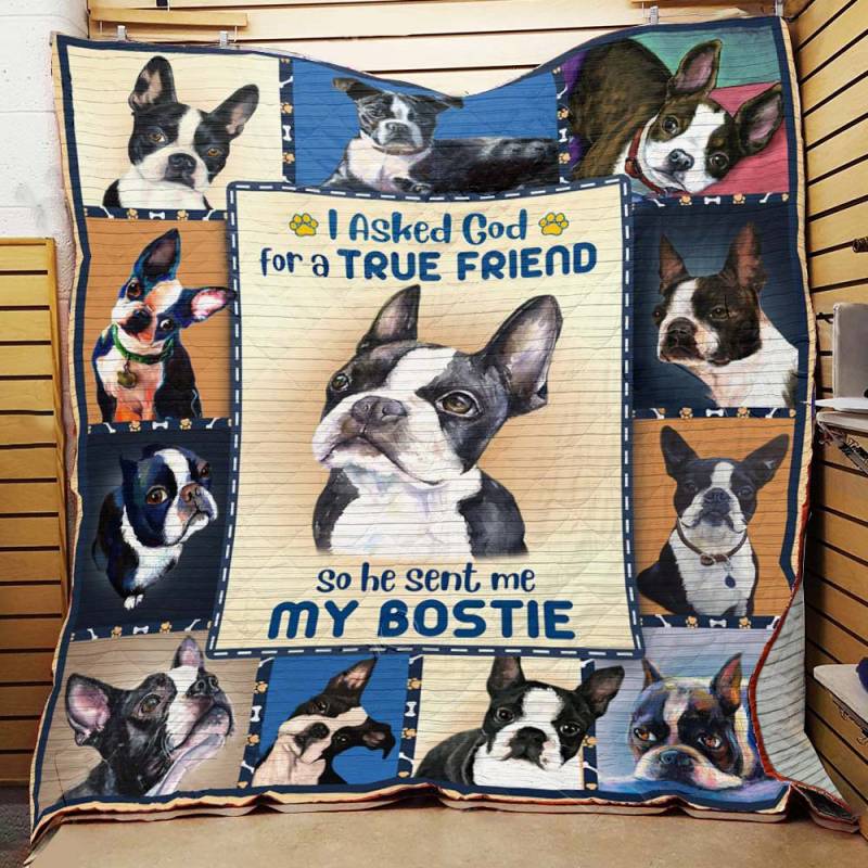 Boston Terrier Dog Quilt M241269