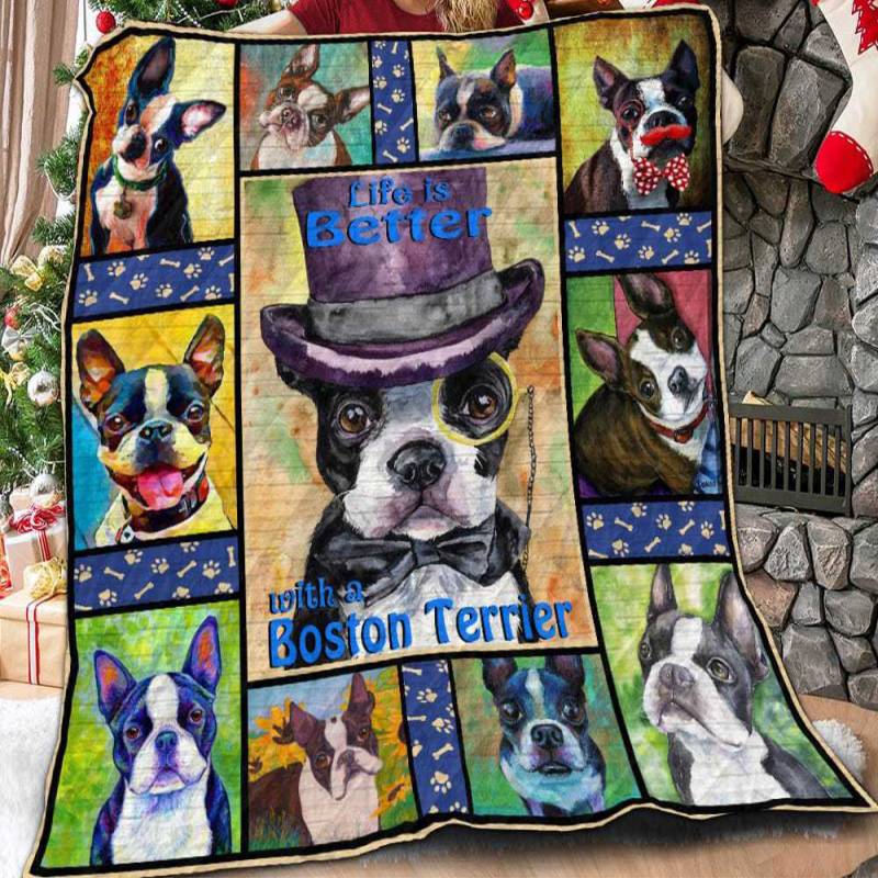 Boston Terrier ?C Life Better With Boston ?C Quilt BT271295