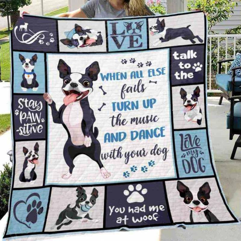 Boston Terrier Dog Quilt M281216